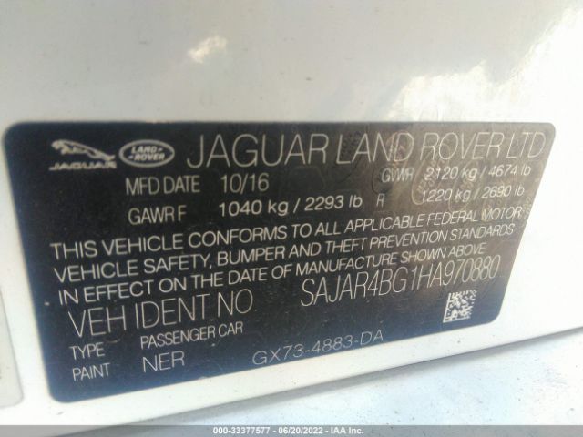 Photo 8 VIN: SAJAR4BG1HA970880 - JAGUAR XE 