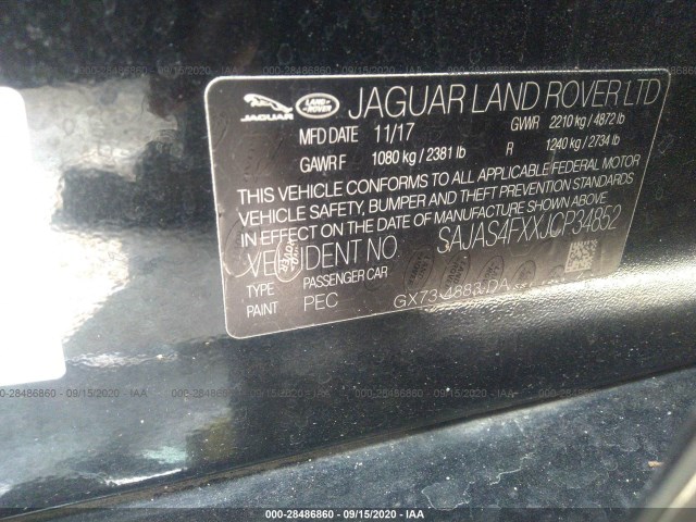 Photo 8 VIN: SAJAS4FXXJCP34852 - JAGUAR XE 