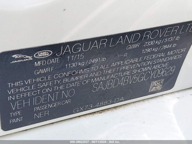 Photo 8 VIN: SAJBD4BV5GCY09629 - JAGUAR XF 