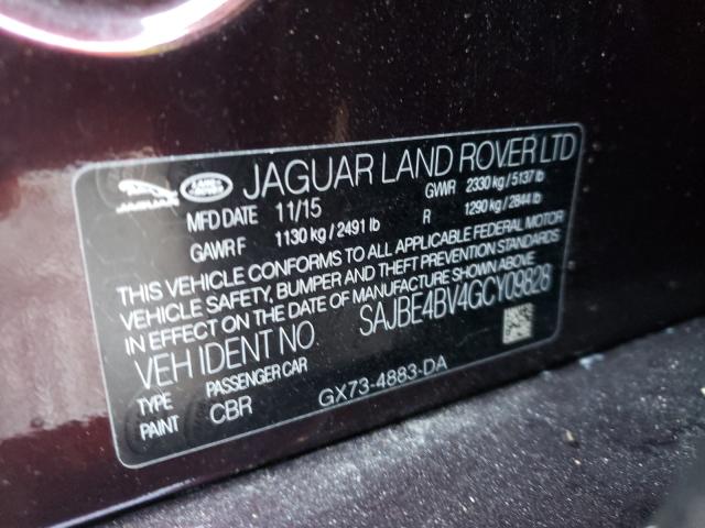 Photo 9 VIN: SAJBE4BV4GCY09828 - JAGUAR XF PRESTIG 