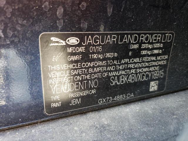 Photo 12 VIN: SAJBK4BVXGCY18915 - JAGUAR XF 