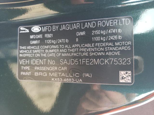 Photo 9 VIN: SAJD51FE2MCK75323 - JAGUAR F-TYPE R 