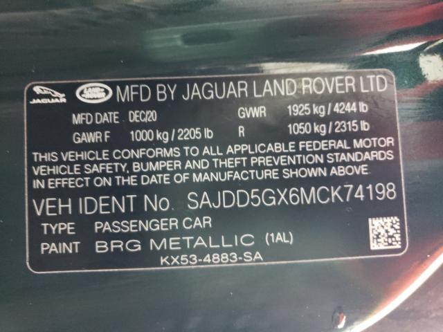 Photo 9 VIN: SAJDD5GX6MCK74198 - JAGUAR F-TYPE 