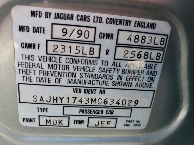 Photo 12 VIN: SAJHY1743MC634029 - JAGUAR XJ6 