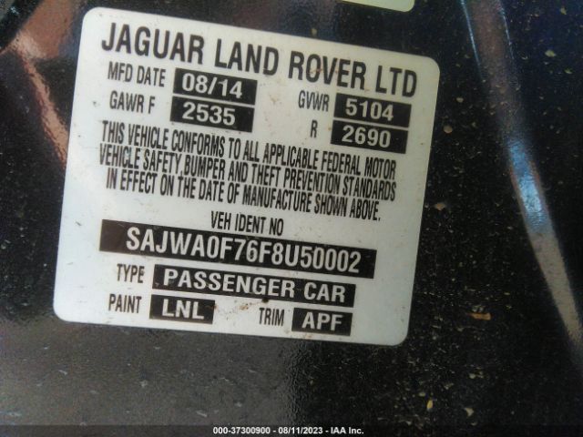 Photo 8 VIN: SAJWA0F76F8U50002 - JAGUAR XF 