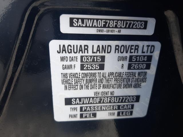 Photo 9 VIN: SAJWA0F78F8U77203 - JAGUAR XF 