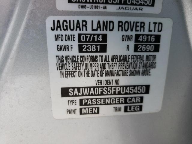 Photo 9 VIN: SAJWA0FS5FPU45450 - JAGUAR XF 2.0T PR 