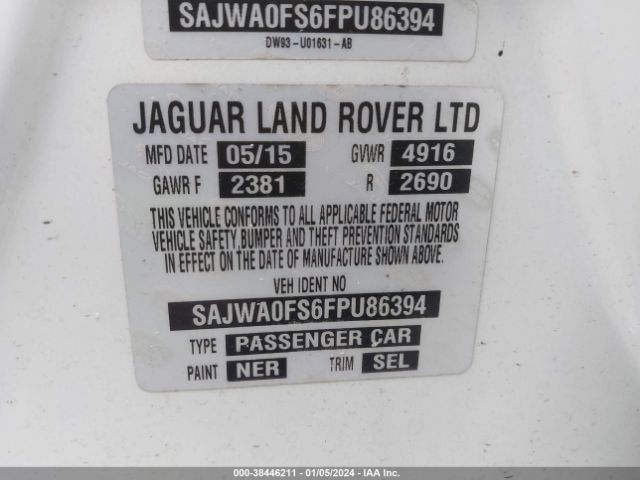 Photo 8 VIN: SAJWA0FS6FPU86394 - JAGUAR XF 