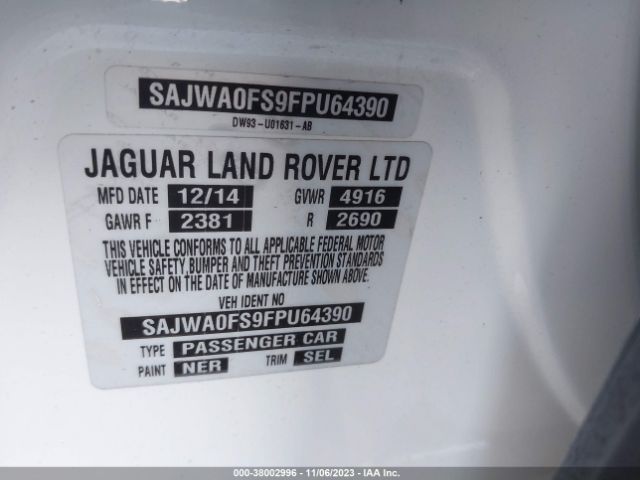 Photo 8 VIN: SAJWA0FS9FPU64390 - JAGUAR XF 