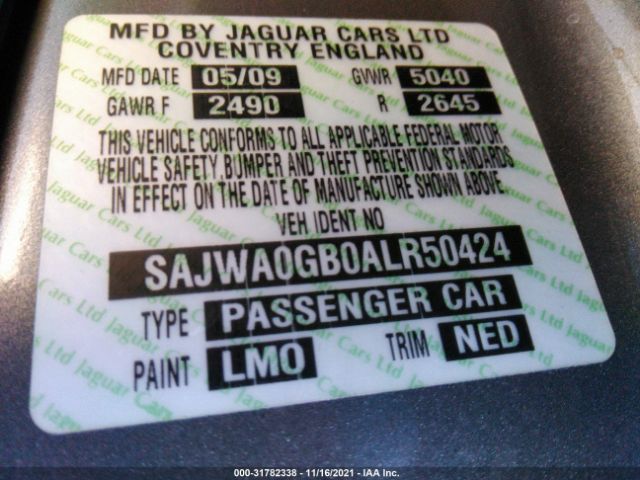 Photo 8 VIN: SAJWA0GB0ALR50424 - JAGUAR XF 