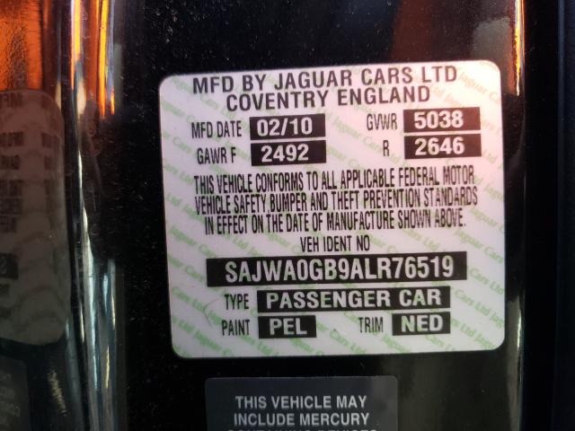 Photo 9 VIN: SAJWA0GB9ALR76519 - JAGUAR XF PREMIUM 