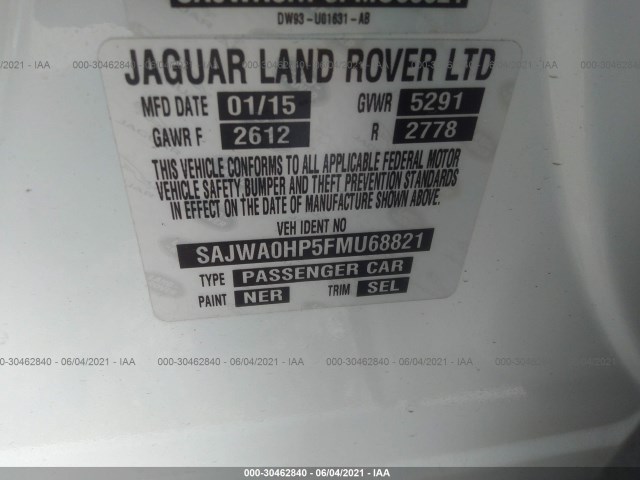 Photo 8 VIN: SAJWA0HP5FMU68821 - JAGUAR XF 