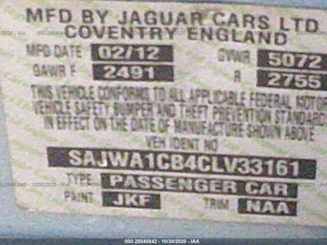 Photo 8 VIN: SAJWA1CB4CLV33161 - JAGUAR XJ 