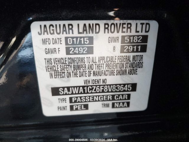 Photo 8 VIN: SAJWA1CZ6F8V83645 - JAGUAR XJ 