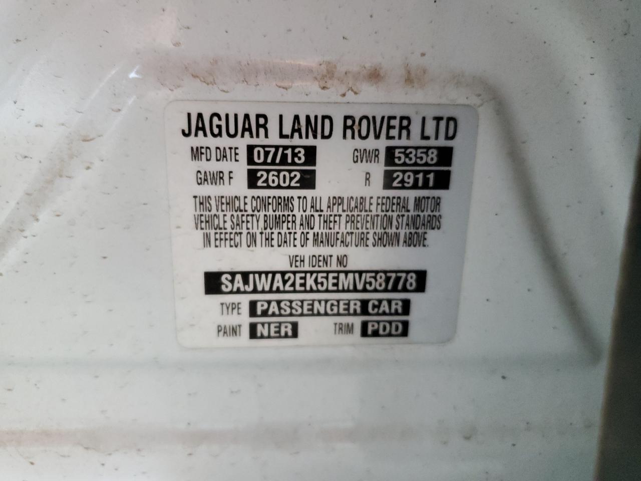 Photo 11 VIN: SAJWA2EK5EMV58778 - JAGUAR XJR 