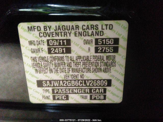 Photo 8 VIN: SAJWA2GB6CLV26809 - JAGUAR XJ 