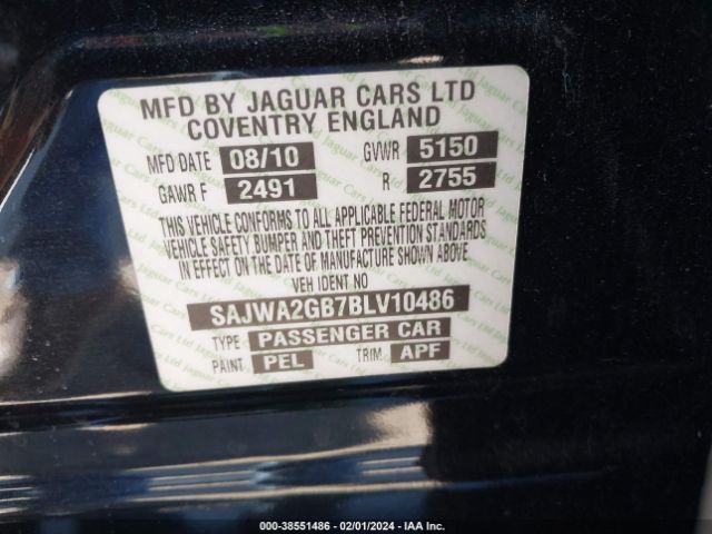 Photo 8 VIN: SAJWA2GB7BLV10486 - JAGUAR XJ 