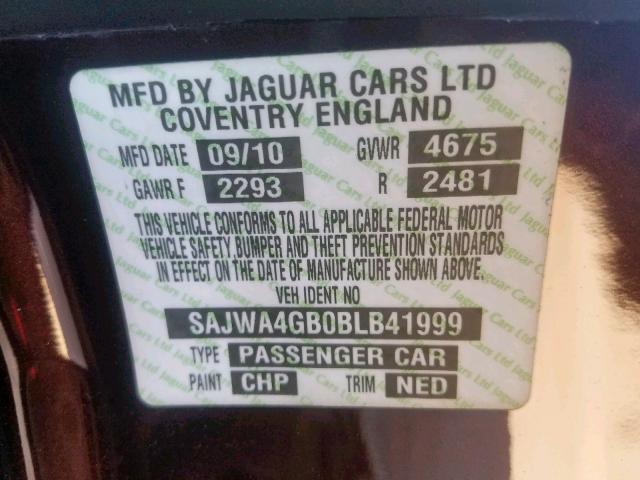 Photo 9 VIN: SAJWA4GB0BLB41999 - JAGUAR XK 