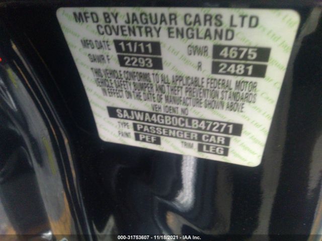 Photo 8 VIN: SAJWA4GB0CLB47271 - JAGUAR XK 