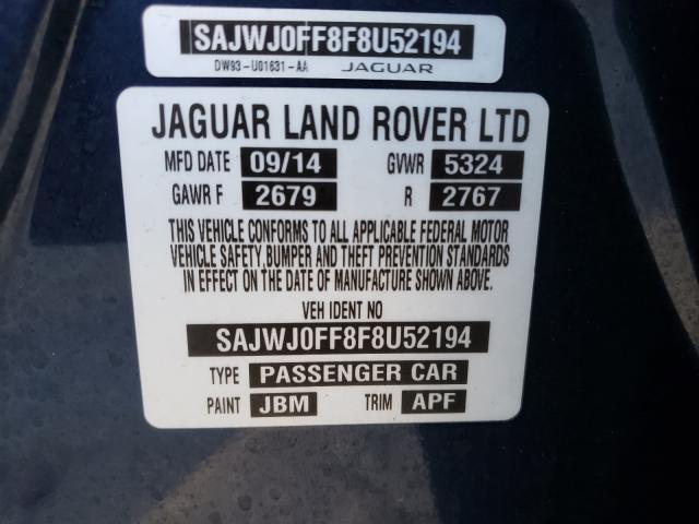 Photo 9 VIN: SAJWJ0FF8F8U52194 - JAGUAR XF 