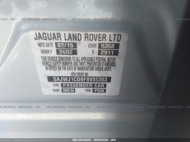 Photo 8 VIN: SAJWJ1CD8F8V85353 - JAGUAR XJ 