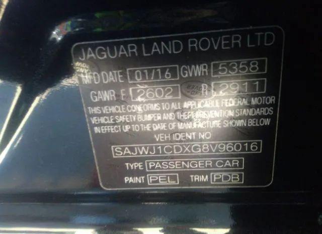 Photo 8 VIN: SAJWJ1CDXG8V96016 - JAGUAR XJ 