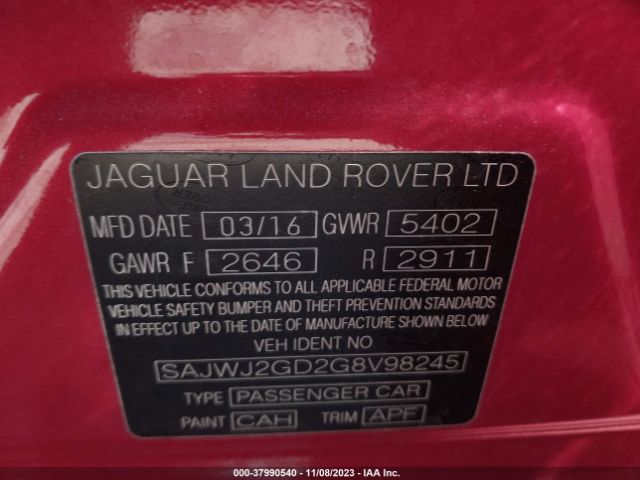 Photo 8 VIN: SAJWJ2GD2G8V98245 - JAGUAR XJ 