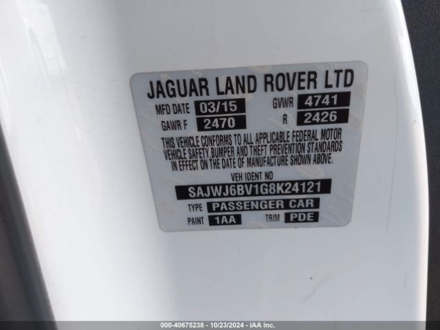 Photo 8 VIN: SAJWJ6BV1G8K24121 - JAGUAR F-TYPE 