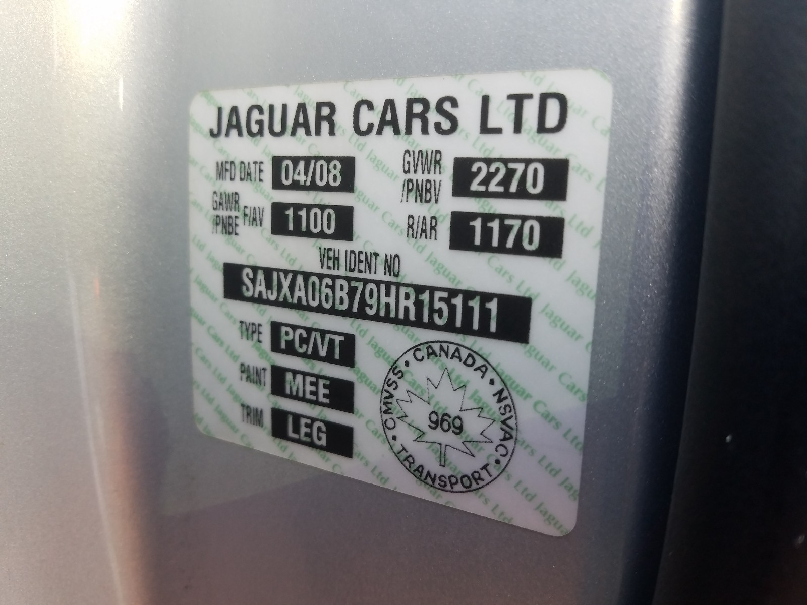 Photo 9 VIN: SAJXA06B79HR15111 - JAGUAR XF PREMIUM 