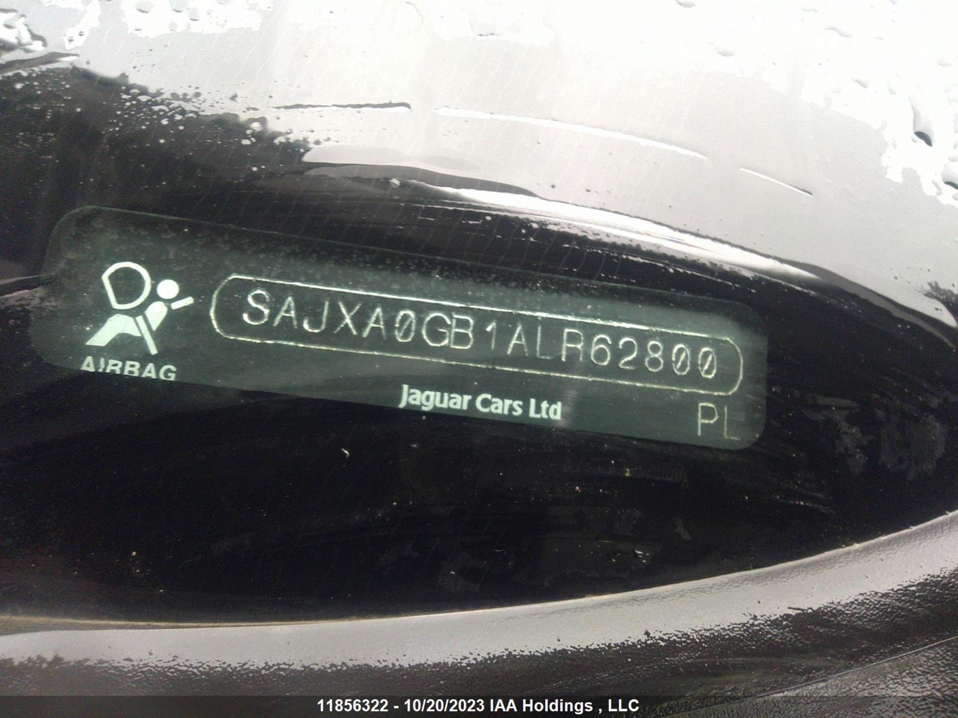 Photo 8 VIN: SAJXA0GB1ALR62800 - JAGUAR XF 