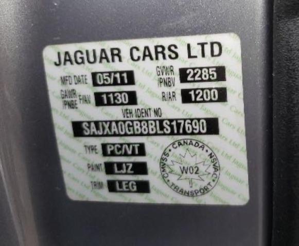 Photo 9 VIN: SAJXA0GB8BLS17690 - JAGUAR XF PREMIUM 