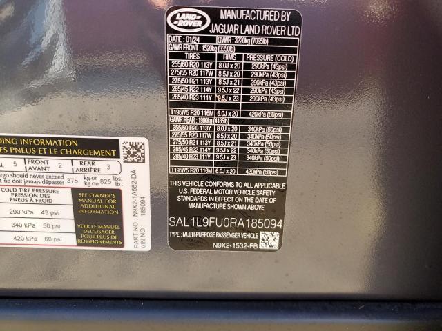 Photo 13 VIN: SAL1L9FU0RA185094 - LAND ROVER RANGE ROVE 