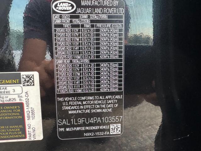 Photo 12 VIN: SAL1L9FU4PA103557 - LAND ROVER RANGE ROVE 