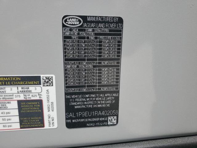 Photo 12 VIN: SAL1P9EU1RA402058 - LAND ROVER RANGE ROVE 