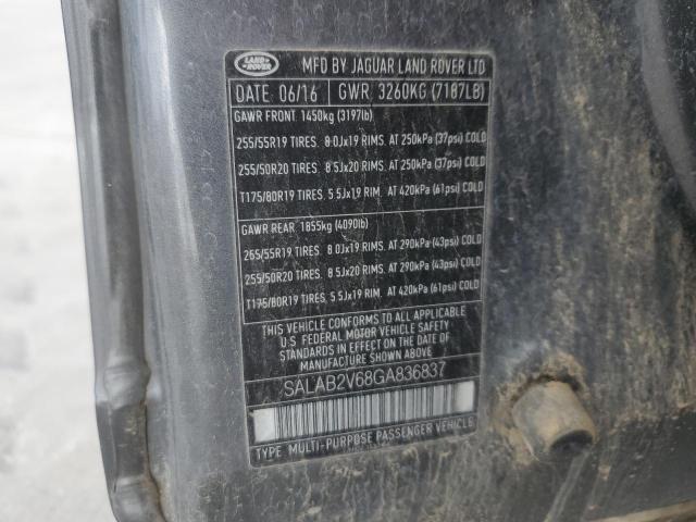 Photo 12 VIN: SALAB2V68GA836837 - LAND ROVER LR4 