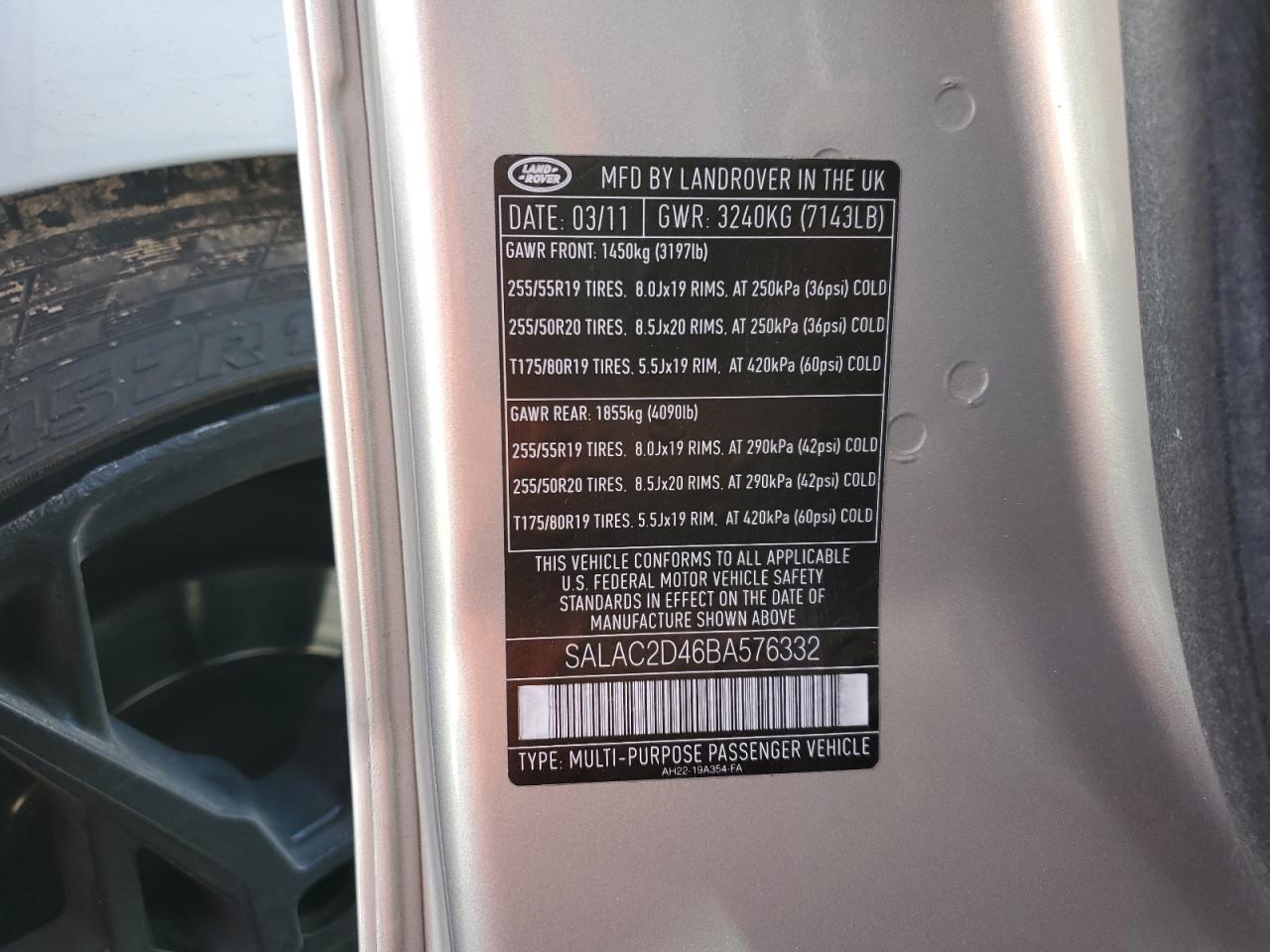 Photo 12 VIN: SALAC2D46BA576332 - LAND ROVER LR4 