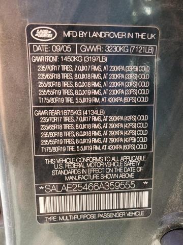 Photo 11 VIN: SALAE25466A359555 - LAND ROVER LR3 