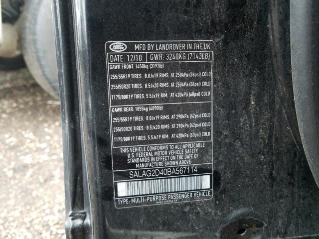 Photo 9 VIN: SALAG2D40BA567114 - LAND ROVER LR4 HSE 