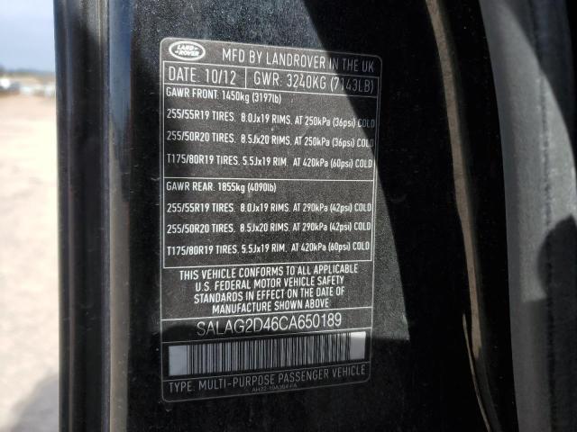 Photo 12 VIN: SALAG2D46CA650189 - LAND ROVER LR4 