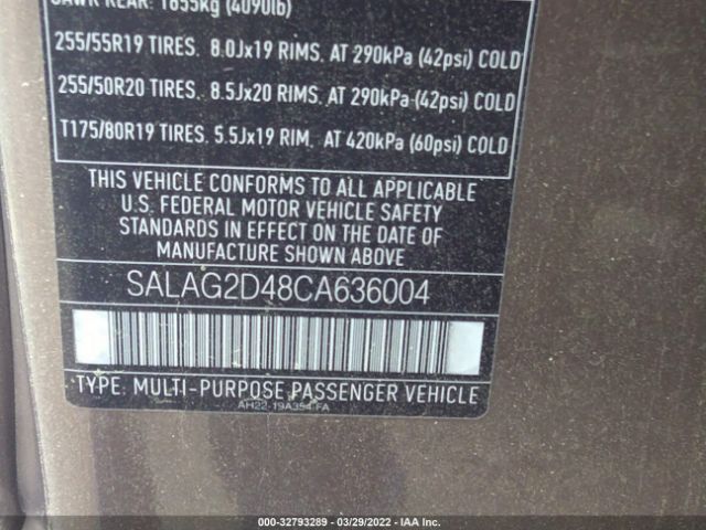 Photo 8 VIN: SALAG2D48CA636004 - LAND ROVER LR4 