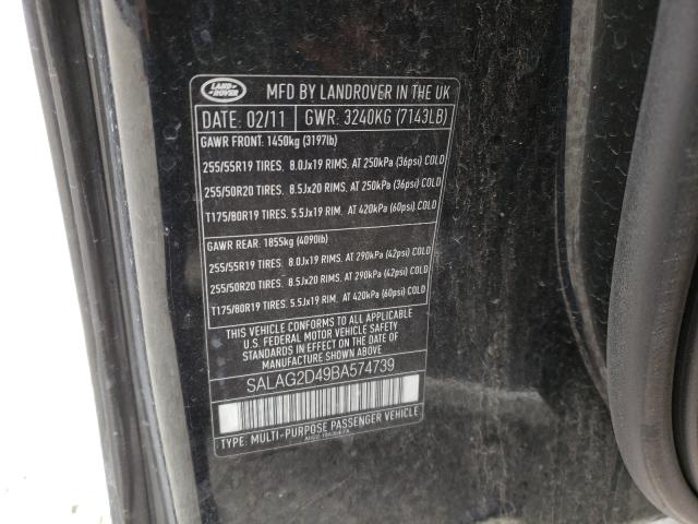 Photo 9 VIN: SALAG2D49BA574739 - LAND ROVER LR4 HSE 