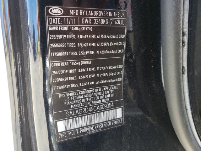 Photo 9 VIN: SALAG2D49CA609054 - LAND ROVER LR4 HSE 