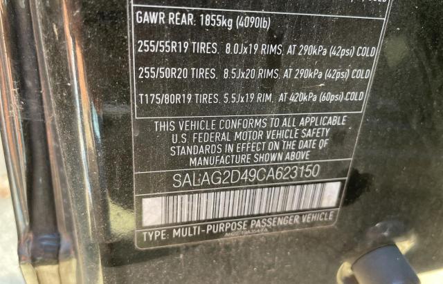 Photo 9 VIN: SALAG2D49CA623150 - LAND ROVER LR4 HSE 