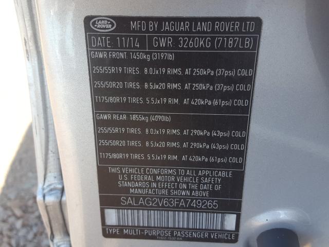 Photo 9 VIN: SALAG2V63FA749265 - LAND ROVER LR4 HSE 