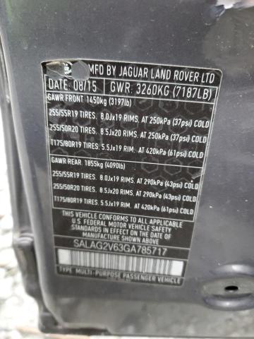 Photo 12 VIN: SALAG2V63GA785717 - LAND ROVER LR4 HSE 