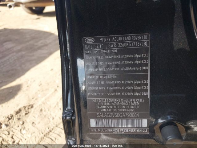 Photo 8 VIN: SALAG2V66GA790684 - LAND ROVER LR4 