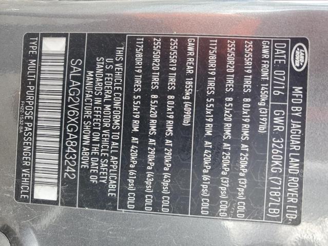 Photo 12 VIN: SALAG2V6XGA843242 - LAND-ROVER LR4 HSE 