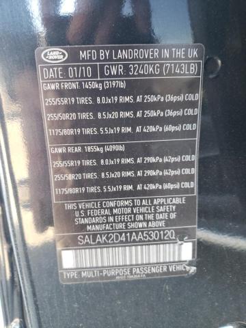 Photo 9 VIN: SALAK2D41AA530120 - LAND ROVER LR4 HSE LU 