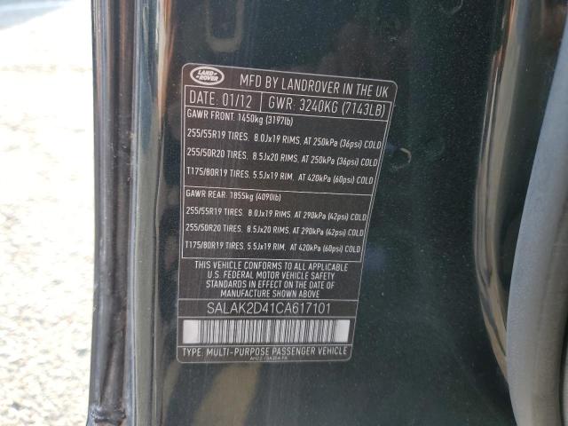 Photo 12 VIN: SALAK2D41CA617101 - LAND ROVER LR4 HSE LU 