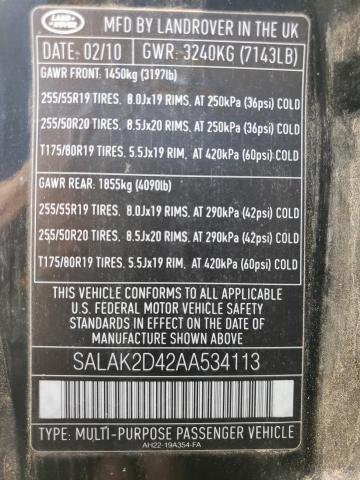 Photo 13 VIN: SALAK2D42AA534113 - LAND ROVER LR4 HSE LU 